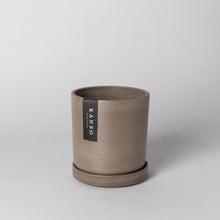 Load image into Gallery viewer, 7" & 4" Signature Planters & Saucer | Earth Tones: White Stone / 7" & 4" | Two Set Combo