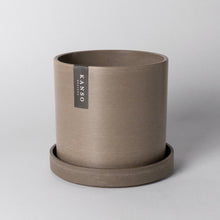 Load image into Gallery viewer, 7" & 4" Signature Planters & Saucer | Earth Tones: White Stone / 7" & 4" | Two Set Combo