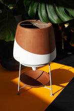 Load image into Gallery viewer, Terra Cotta Planter Pot w/ Metal Stand (Large)