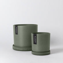 Load image into Gallery viewer, 7" & 4" Signature Planters & Saucer | Earth Tones: White Stone / 7" & 4" | Two Set Combo