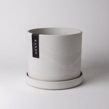 Load image into Gallery viewer, 7" & 4" Signature Planters & Saucer | Earth Tones: White Stone / 7" & 4" | Two Set Combo
