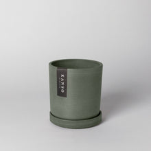 Load image into Gallery viewer, 7" & 4" Signature Planters & Saucer | Earth Tones: White Stone / 7" & 4" | Two Set Combo