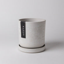 Load image into Gallery viewer, 7" & 4" Signature Planters & Saucer | Earth Tones: White Stone / 7" & 4" | Two Set Combo