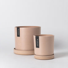 Load image into Gallery viewer, 7" & 4" Signature Planters & Saucer | Earth Tones: White Stone / 7" & 4" | Two Set Combo