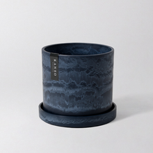 Load image into Gallery viewer, 7" & 4" Signature Planters & Saucer | Earth Tones: White Stone / 7" & 4" | Two Set Combo