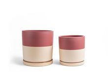 Load image into Gallery viewer, 12.5" Cylinder Pots w/ Water Saucers: