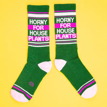 Load image into Gallery viewer, Horny For House Plants Gym Crew Socks