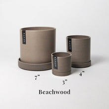 Load image into Gallery viewer, 3" 4" 7" Planters & Saucers | Beachwood