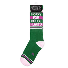 Load image into Gallery viewer, Horny For House Plants Gym Crew Socks