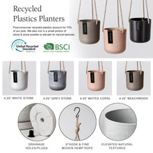 Load image into Gallery viewer, 4" Signature Stone Hanging Planter Pot: Beachwood