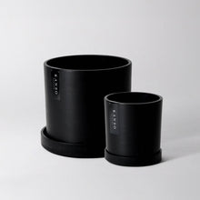 Load image into Gallery viewer, 7" & 4" Signature Planters & Saucer | Earth Tones: White Stone / 7" & 4" | Two Set Combo