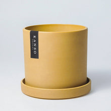 Load image into Gallery viewer, 7" Mustard Seed & Dusted Clay Planters & Saucers : Mustard Seed / 7" Only
