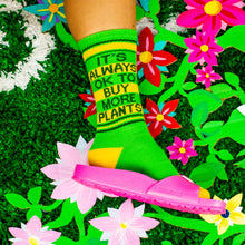 Load image into Gallery viewer, It's Always OK To Buy More Plants Ribbed Gym Socks