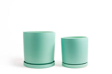 Load image into Gallery viewer, 12.5" Cylinder Pots w/ Water Saucers: