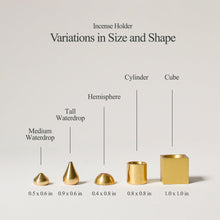 Load image into Gallery viewer, Medium Waterdrop Brass Incense Holder