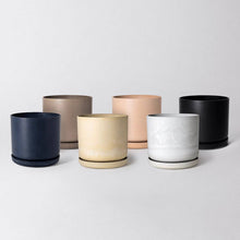 Load image into Gallery viewer, 9" Signature Stone Planter & Saucer | Earth Tones: Beachwood