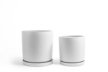 Load image into Gallery viewer, 12.5&quot; Cylinder Pots w/ Water Saucers:
