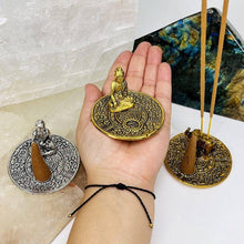 Load image into Gallery viewer, Incense Holder - Buddha or Elephant - Silver or Gold -: Gold / Elephant
