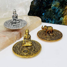 Load image into Gallery viewer, Incense Holder - Buddha or Elephant - Silver or Gold -: Gold / Buddha
