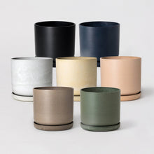 Load image into Gallery viewer, 9" Signature Stone Planter &amp; Saucer | Earth Tones: Beachwood

