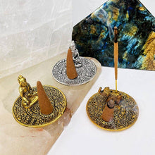 Load image into Gallery viewer, Incense Holder - Buddha or Elephant - Silver or Gold -: Gold / Buddha
