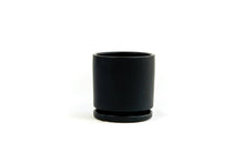 Load image into Gallery viewer, 8.5" Gemstone Cylinder Pots with Water Saucers: Black
