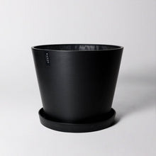 Load image into Gallery viewer, Tapered Signature Planter Pot Black
