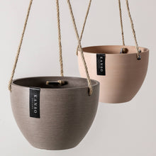 Load image into Gallery viewer, 8" | 12" Signature Stone Hanging Planter Pot | 4 Colorways: Black / 8 inch
