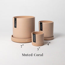 Load image into Gallery viewer, 3&quot; 4&quot; 7&quot; Planters &amp; Saucers  | 4 Colorways: Beachwood
