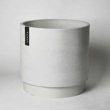 Load image into Gallery viewer, 10&quot; Signature Stone Self-Watering Planter: 10&quot; White Stone Planter &amp; Self Watering Plate
