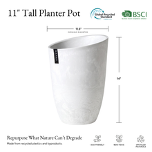 Load image into Gallery viewer, 11" Funnel Tall Planter Pot: Beachwood
