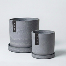 Load image into Gallery viewer, 7" &amp; 4" Signature Planters &amp; Saucer | Earth Tones: White Stone / 4" Only
