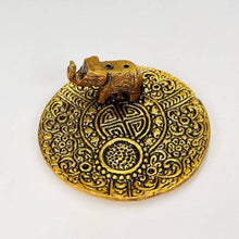 Load image into Gallery viewer, Incense Holder - Buddha or Elephant - Silver or Gold -: Gold / Elephant
