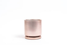 Load image into Gallery viewer, 4.5&quot; Limited Release Cylinder Pots with Water Saucers: Rose Gold
