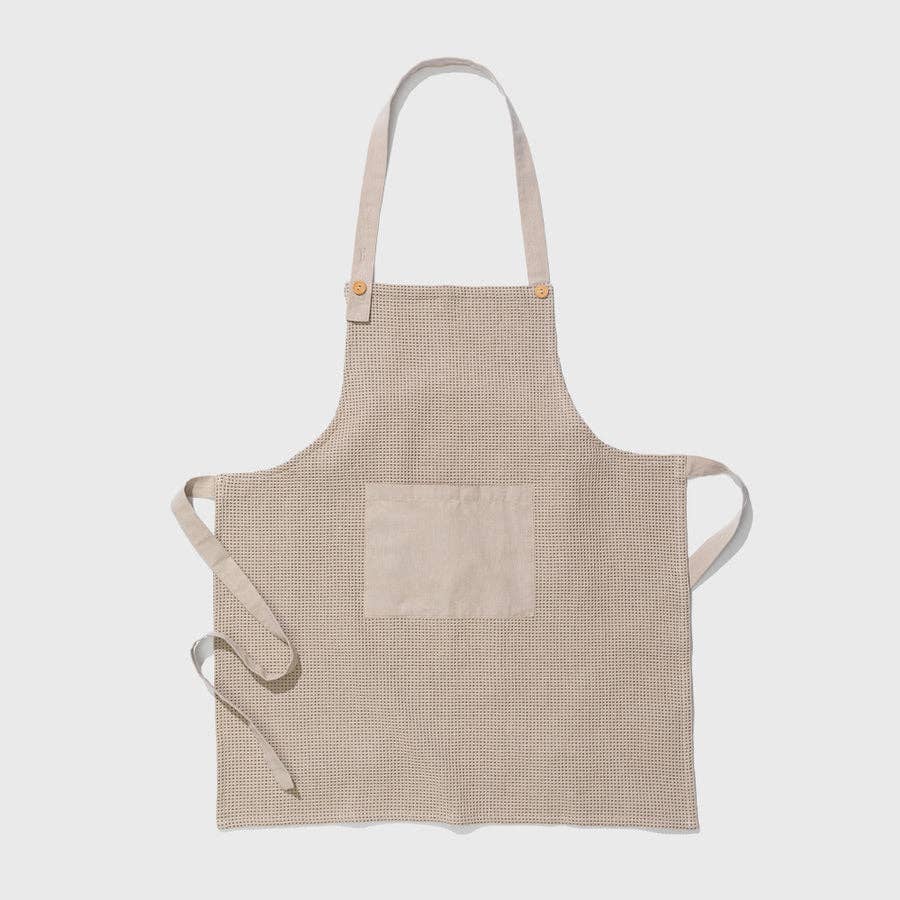 Waffle Weave Apron - Khaki