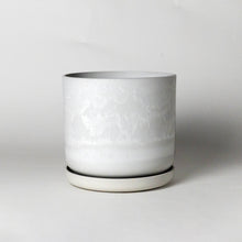 Load image into Gallery viewer, 9” Signature Stone Planter &amp; Saucer | Earth Tones: White Stone
